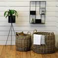 Load image into Gallery viewer, Rattan 2 Piece Basket Set - Large Size with Big Handles-Kind Reason Co.