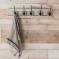 Load image into Gallery viewer, Linen Hand Towel - Black Stripe