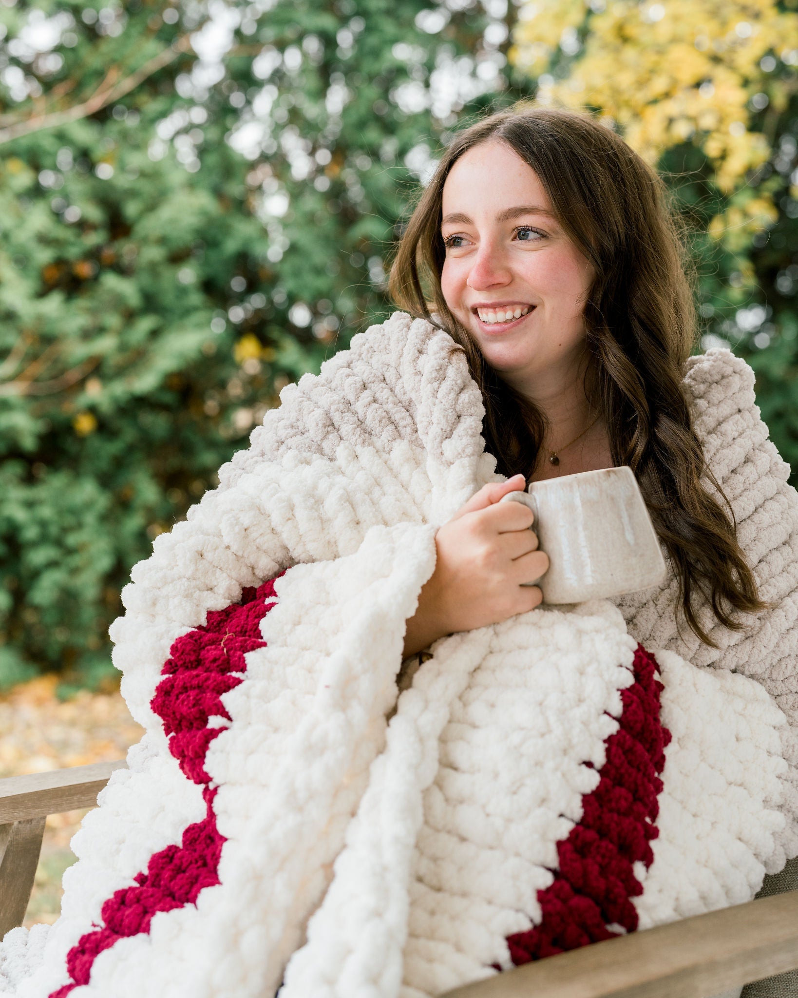 Chunky Knit Throw Blanket – Kind Reason - Main Image