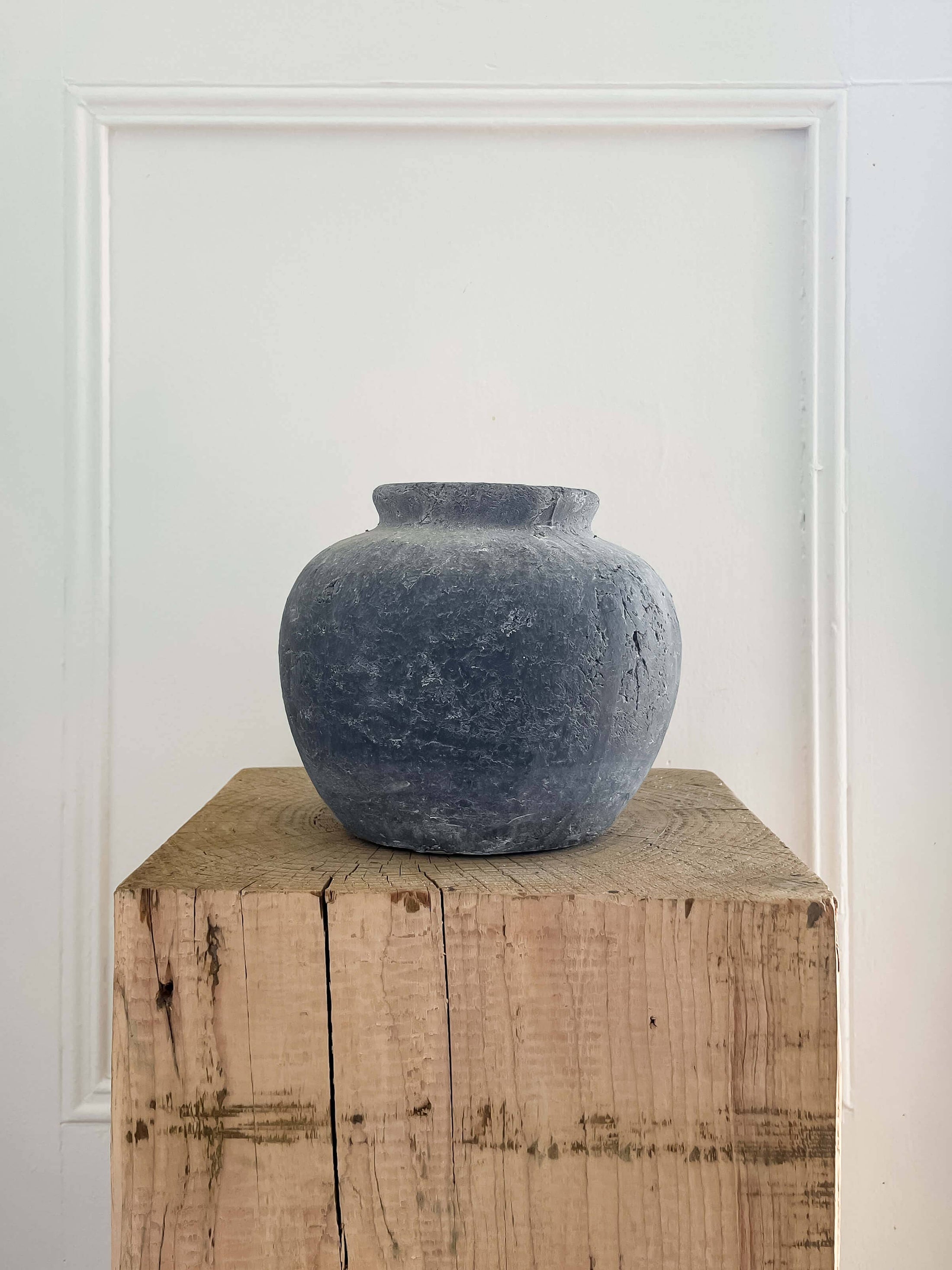 Elna Terracotta Vase – Rounded Charcoal Form-Kind Reason Co.