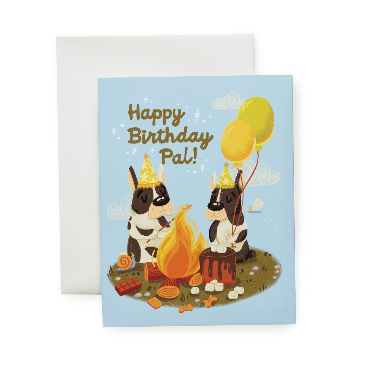 Happy Birthday Pal Campfire Dog Card
