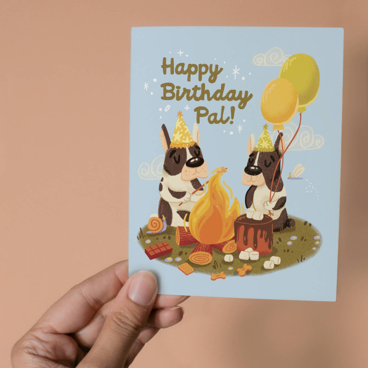 Happy Birthday Pal Campfire Dog Card