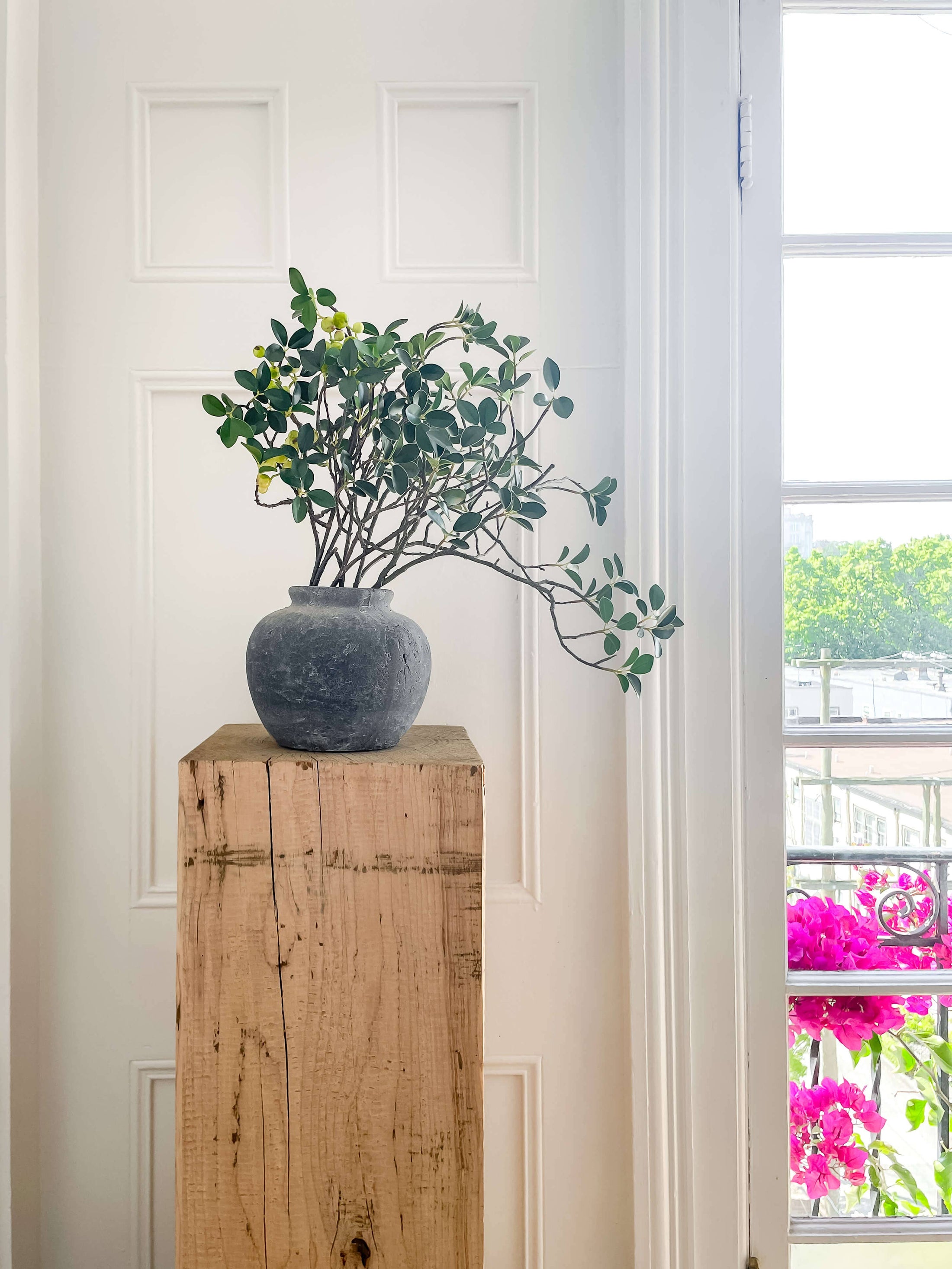 Elna Terracotta Vase – Rounded Charcoal Form-Kind Reason Co.