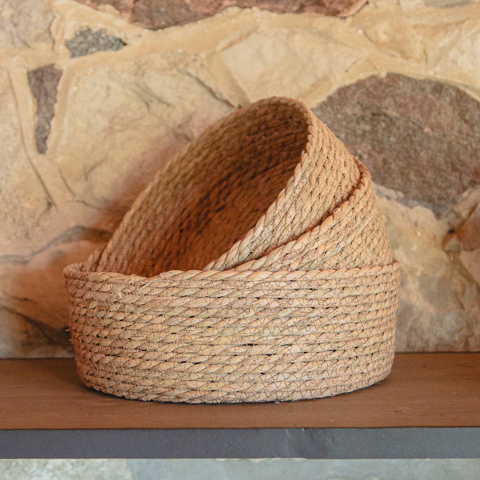 S/3 ROUND SEAGRASS BASKETS-Kind Reason Co.