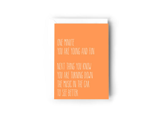 'Turning down the music to see better' Card-Kind Reason Co.