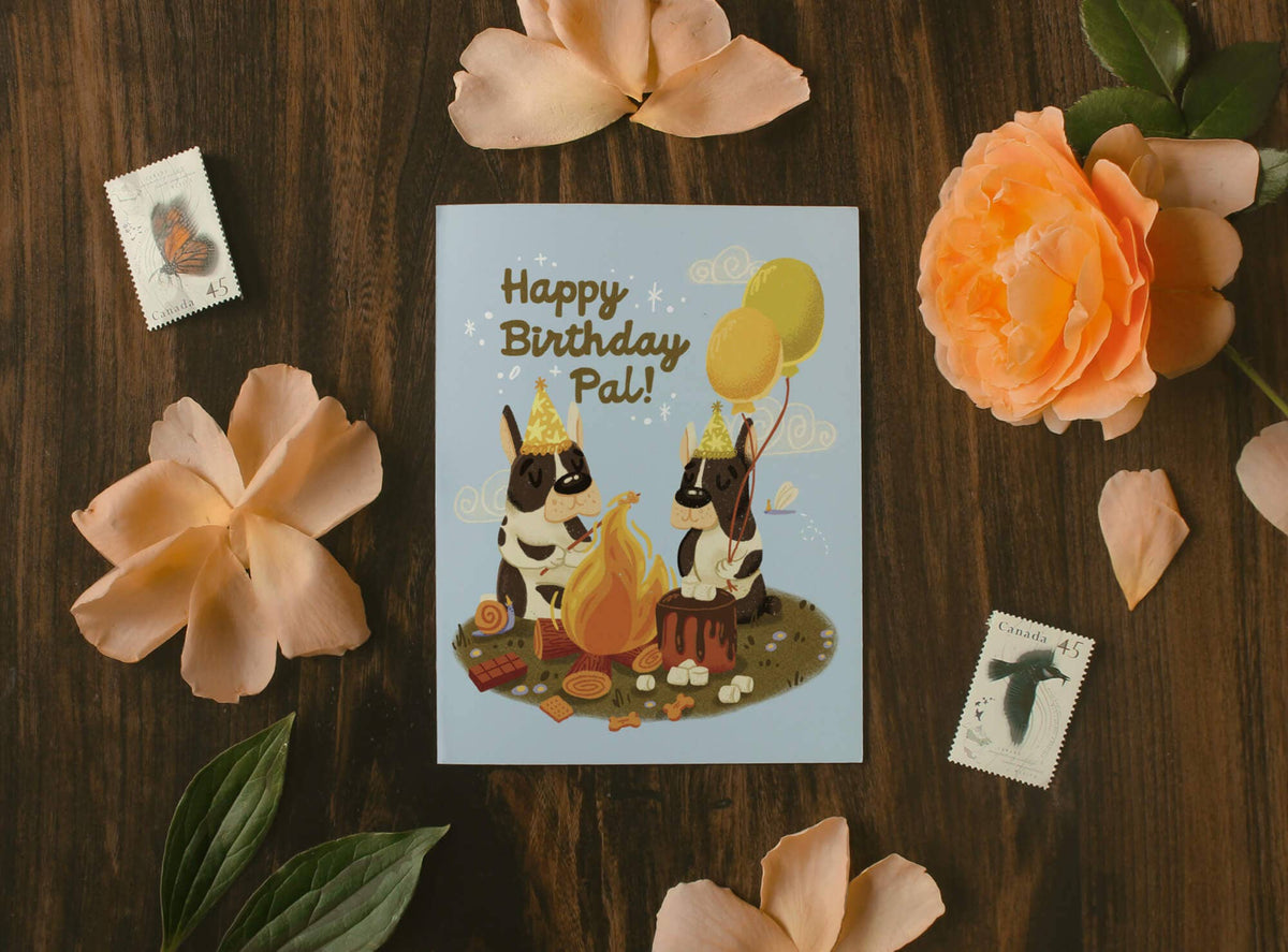 Happy Birthday Pal Campfire Dog Card