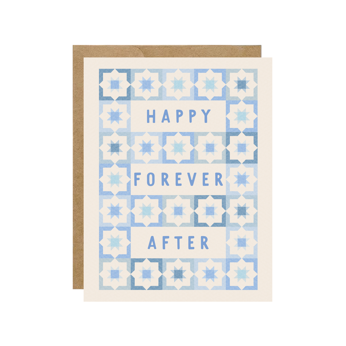 Happy Forever After - Wedding Something Blue Quilt Card