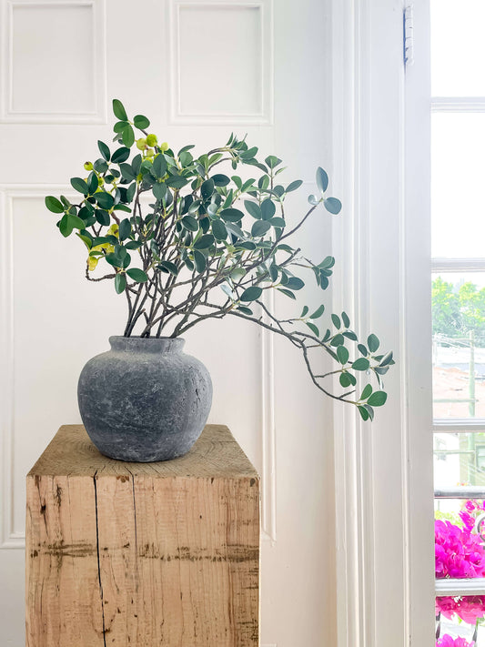 Elna Terracotta Vase – Rounded Charcoal Form-Kind Reason Co.