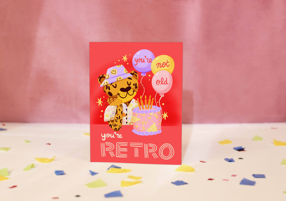 Not Old, Just Retro Birthday Card