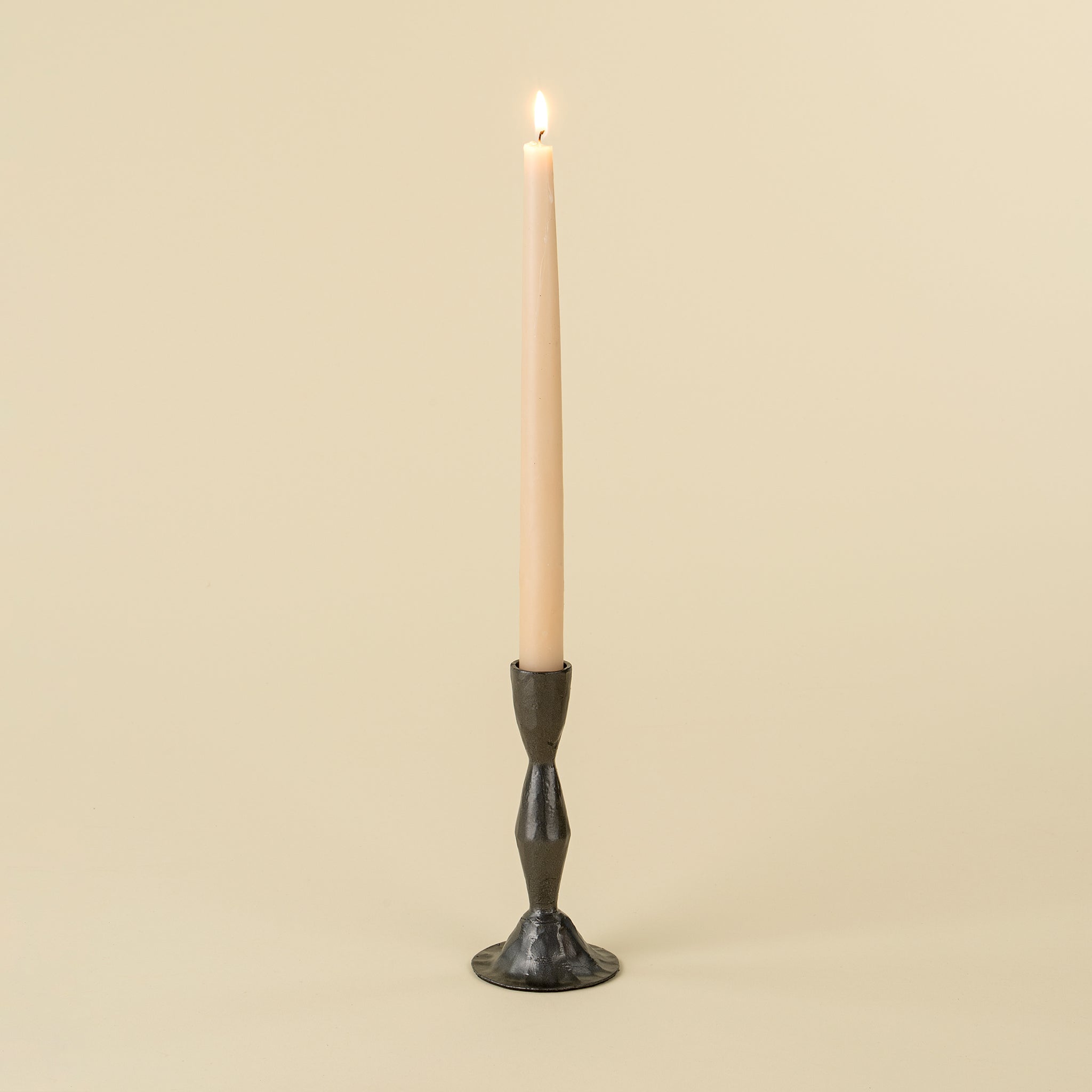 Zora Forged Candlestick - Gunmetal