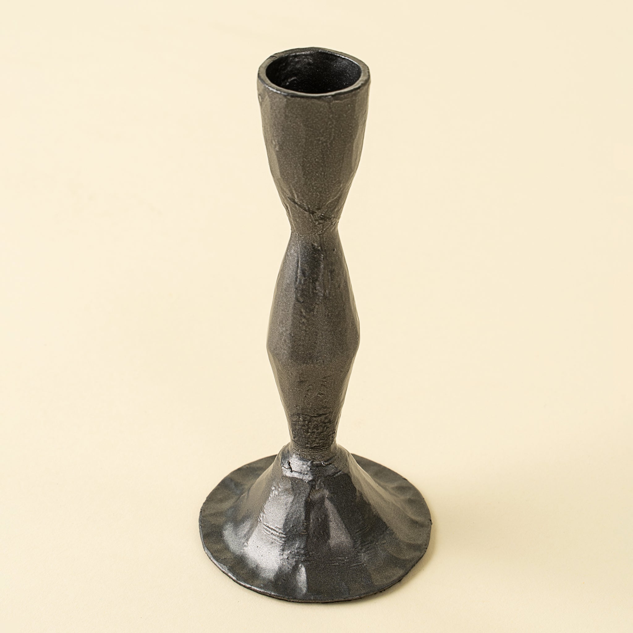 Zora Forged Candlestick - Gunmetal