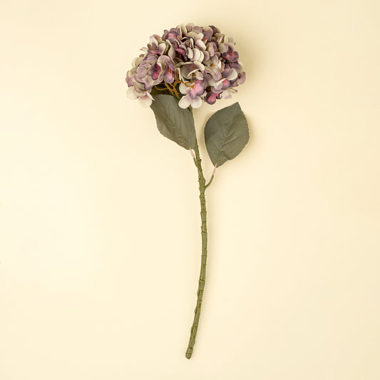 Hydrangea Floral Stem - Faded Purple
