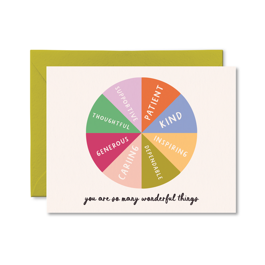 So Many Wonderful Things Card - Cute Thank You Card
