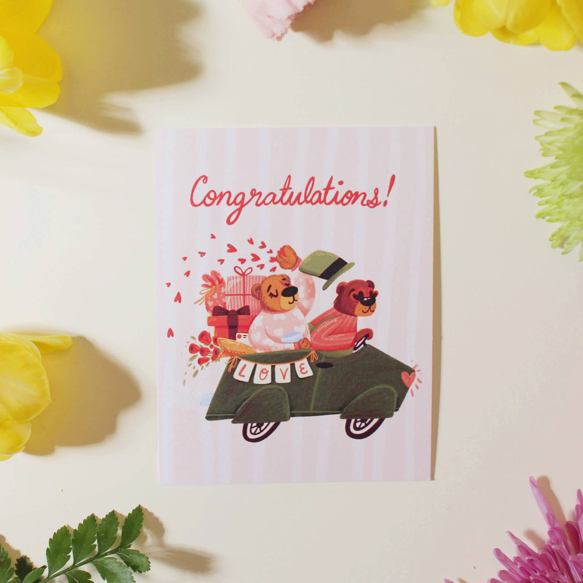 The Wedding Sendoff - Bears Wedding Card