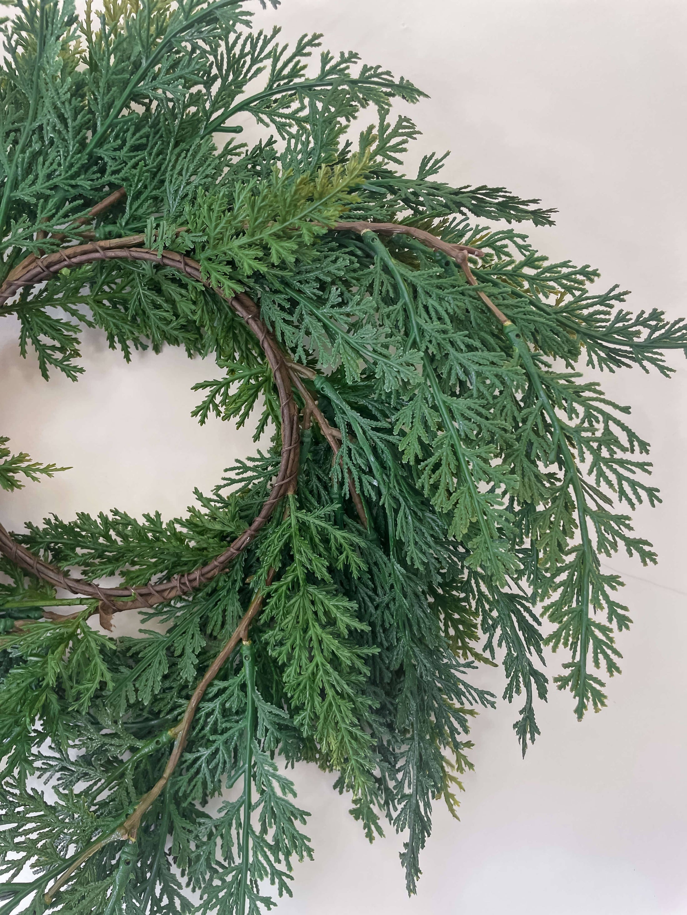 Cypress Real Touch Faux Christmas Wreath 12"-Kind Reason Co.