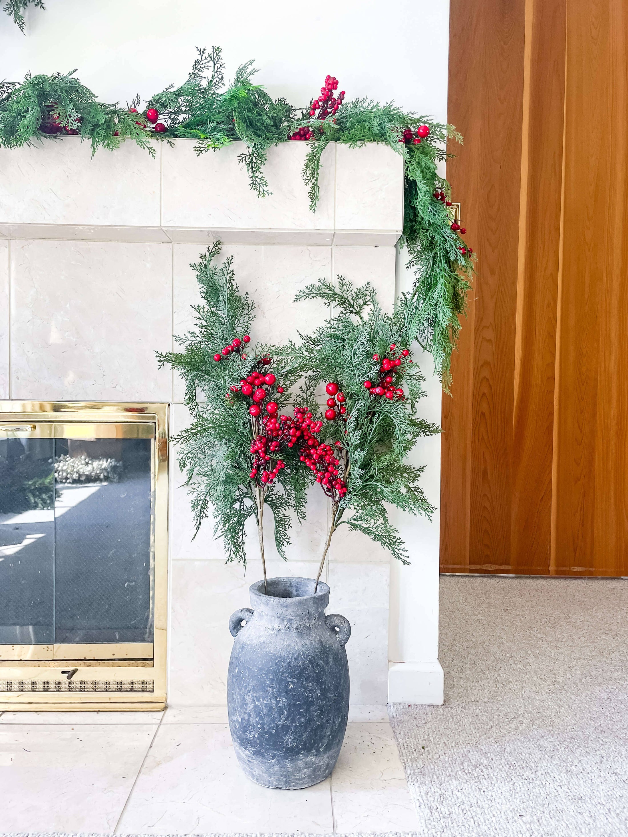 Red Berry Cedar Stem 36" Real Touch-Kind Reason Co.