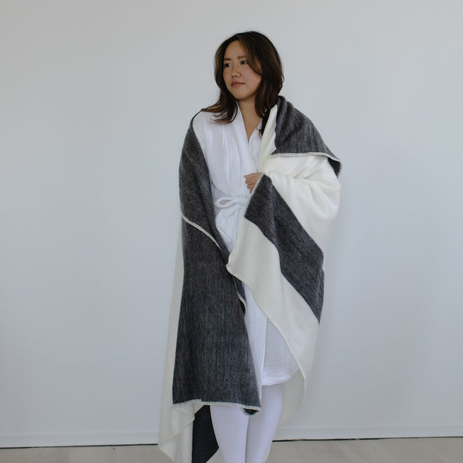 Blanket Throw - Raven Stripe