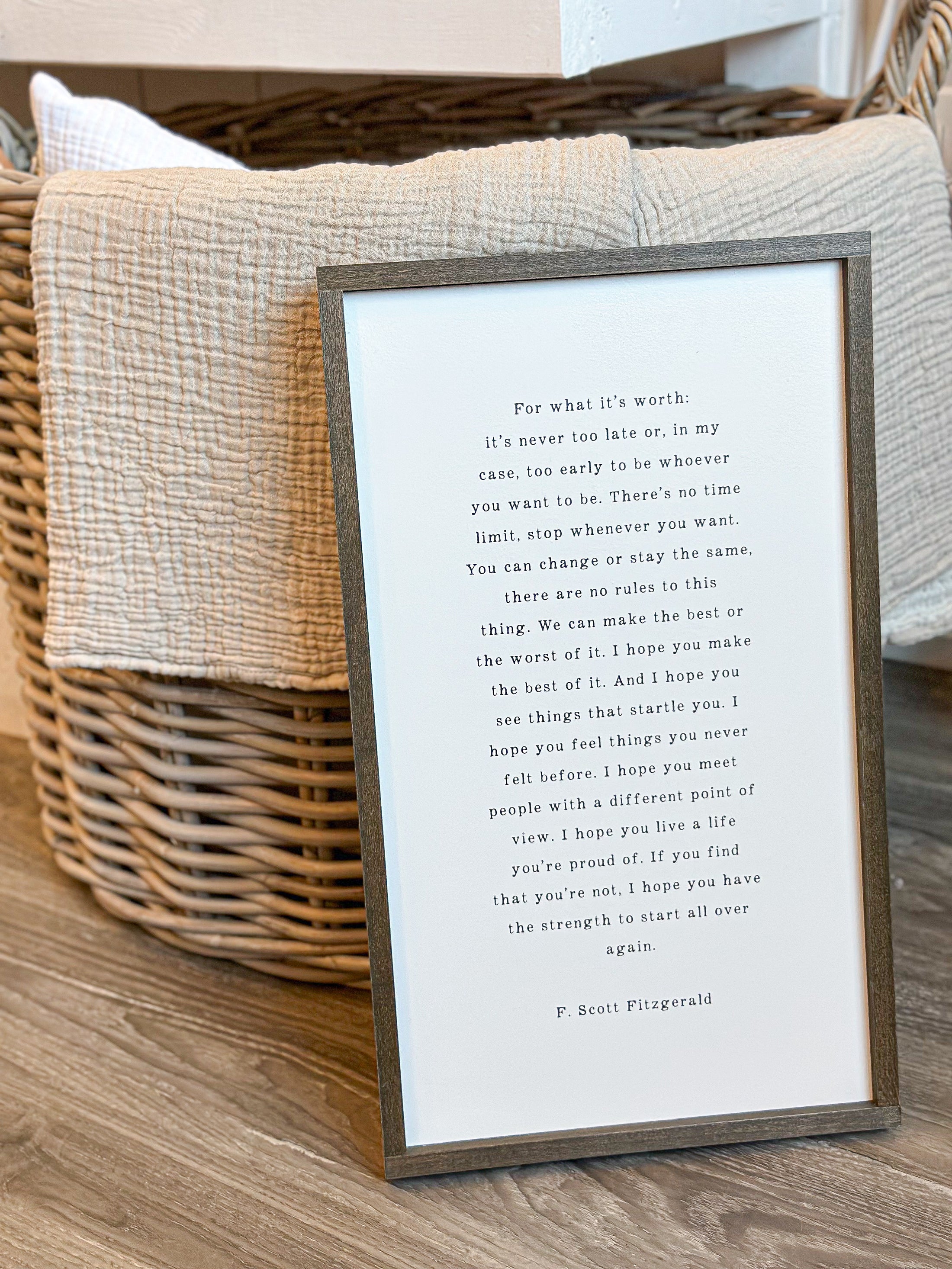 'F.Scott Fitzgerald' Sign