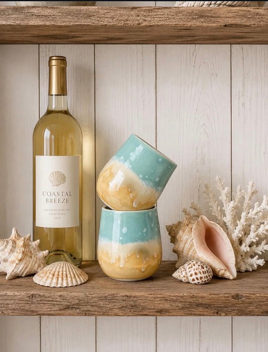 Pottery Wine Goblet