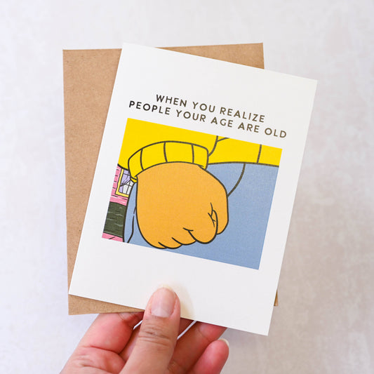 Arthur People Your Age Are Old - Retro 90's Pop Culture Birthday Card