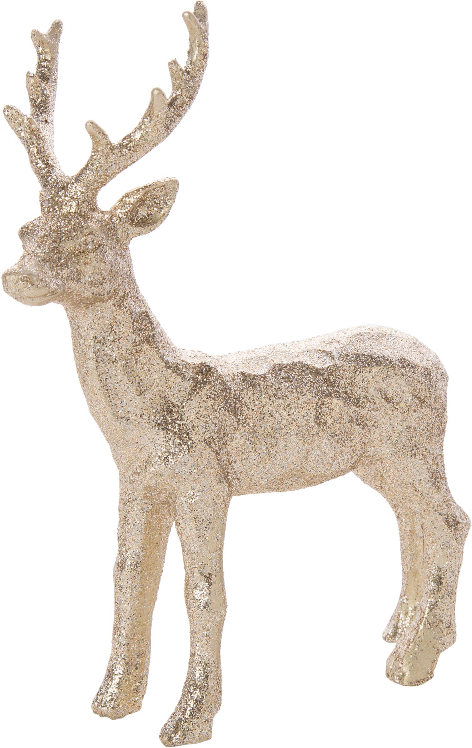 Champagne gold glitter resin tabletop reindeer