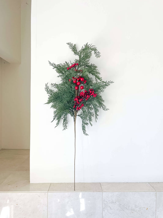 Red Berry Cedar Stem 36" Real Touch-Kind Reason Co.
