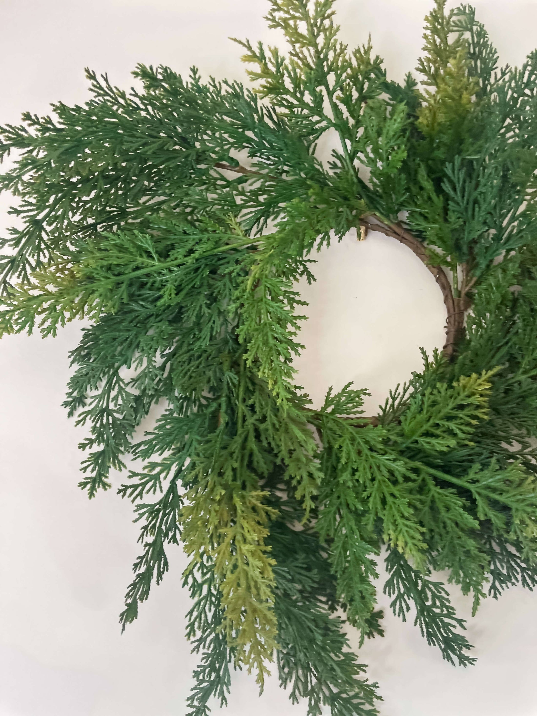 Cypress Real Touch Faux Christmas Wreath 12"-Kind Reason Co.