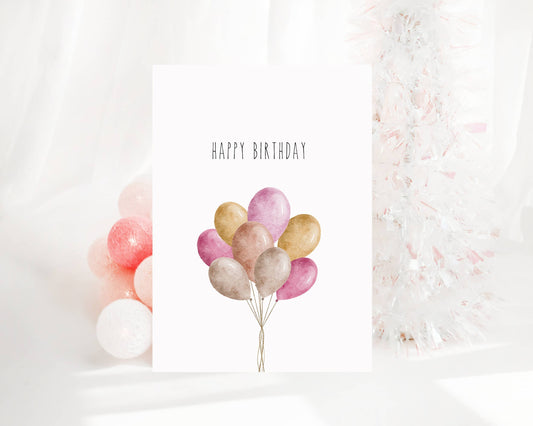 'Happy Birthday' with Balloons Card-Kind Reason Co.