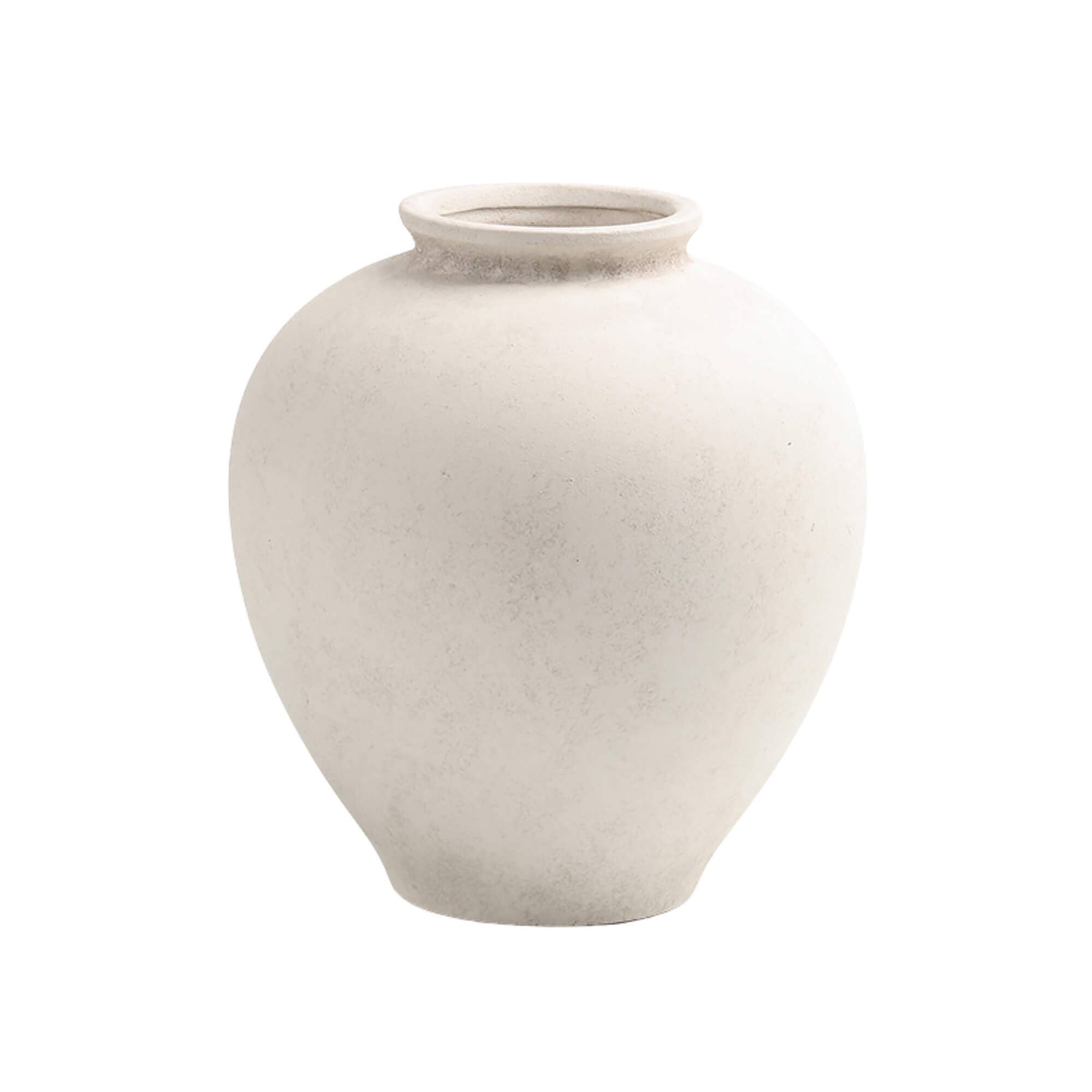 WHITE TERRACOTTA VASE LARGE-Kind Reason Co.