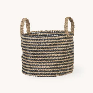 Handled Basket - Black / Natural-Kind Reason Co.