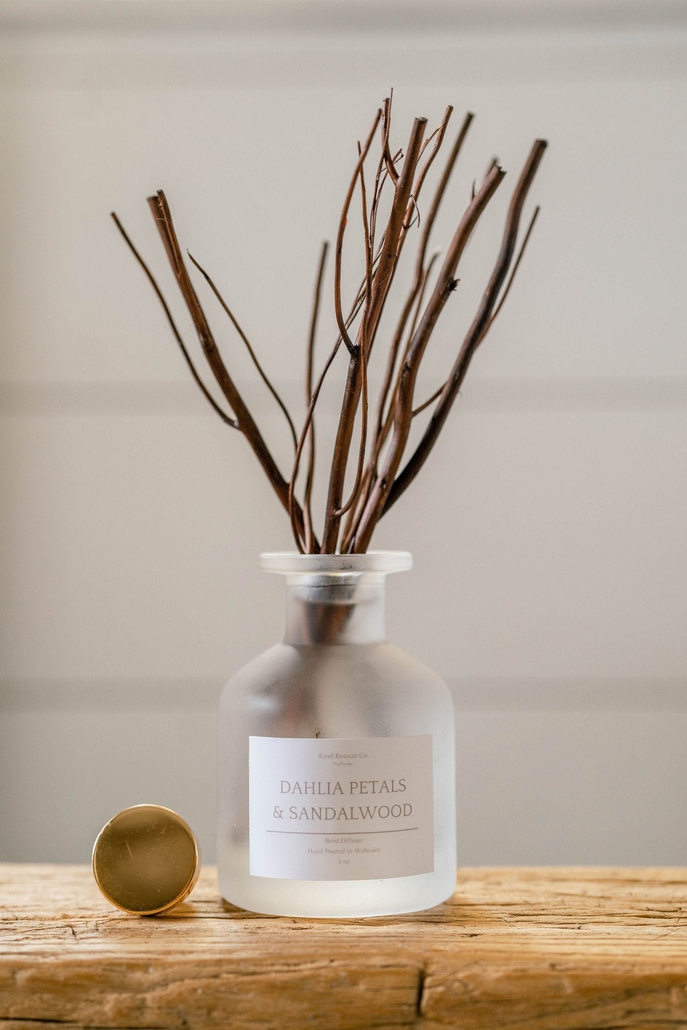 Dahlia Petals & Sandalwood - Reed Diffuser-Kind Reason Co.